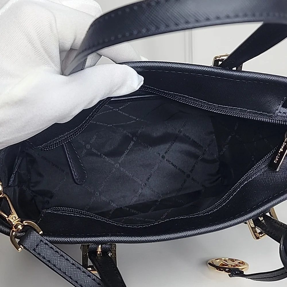 Michael Kors Jet Set Travel Extra-Small Logo Top-Zip Tote Bag - Picture 6 of 15